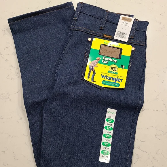 Wrangler's 936 Rigid Blue 34 x 33 Cowboy Cut - Picture 2 of 8